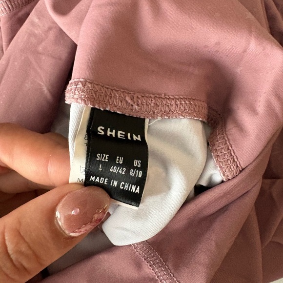 Dusty Pink Sports Bra and Leggings Gym Set - Picture 5 of 6